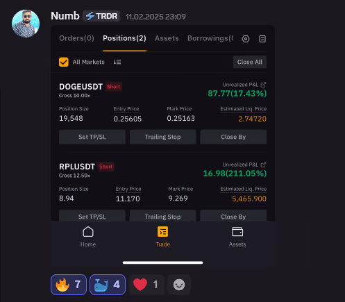 Customer-submitted trading feedback screenshot 2
